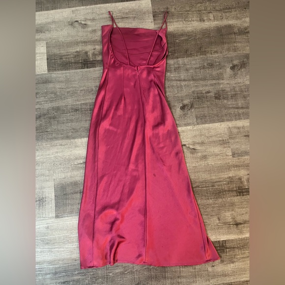 LIONESS Walk The Line Midi Dress in Magenta - Picture 4 of 9